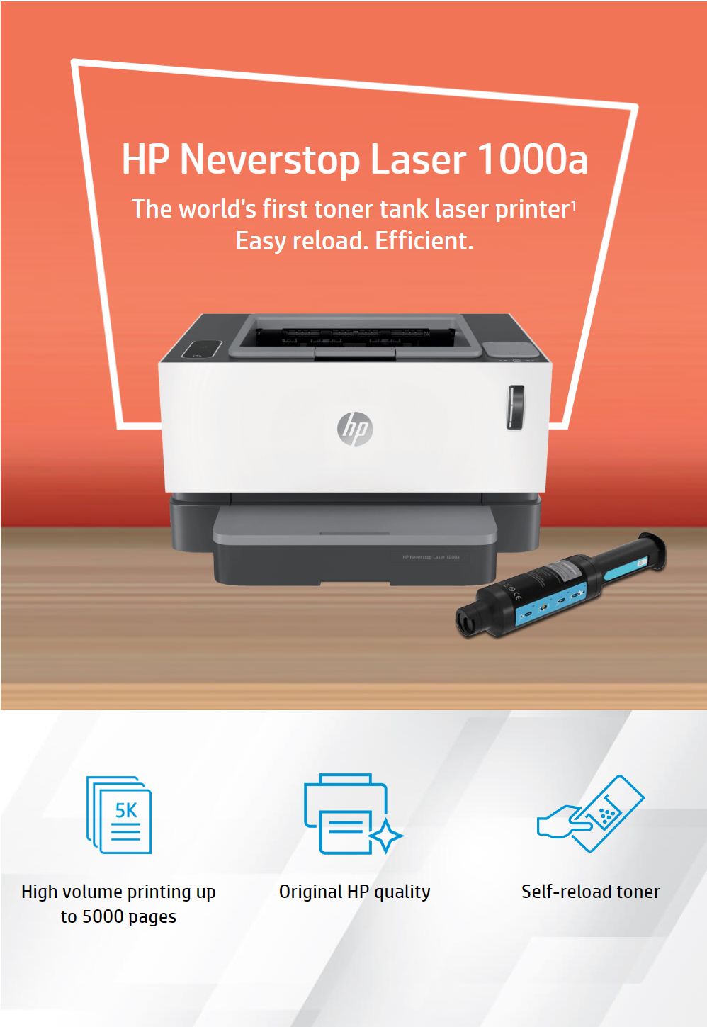 Hp neverstop laser 1000a не печатает